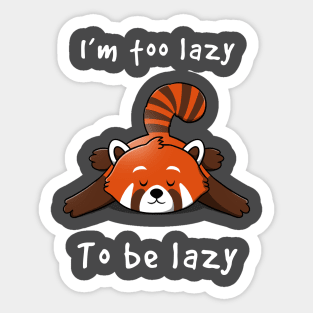 Lazy Red Panda Sticker